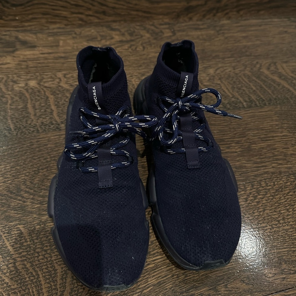 BALENCIAGA navy sneaker size 9